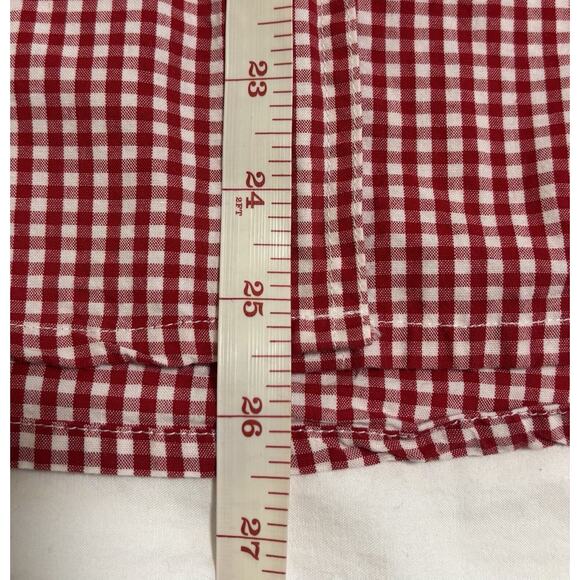 VTG Quizz Again Womens Sz M Stars Patchwork Red Check Button Up Embroidered Farm - Picture 9 of 9